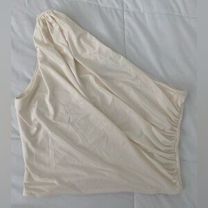 H&M Cream Off the Shoulder Crop Top Size Small